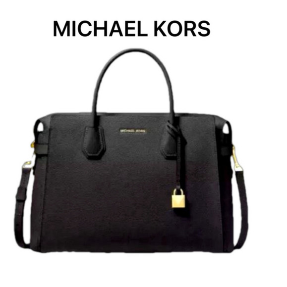 MICHAEL Michael Kors Handbags - Michael Kors Mercer Handbag Black Leather Purse Crossbody